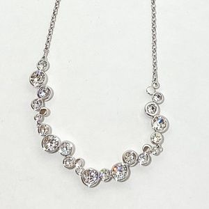 Touchstone Crystal by Swarovski White “Bubble” Necklace